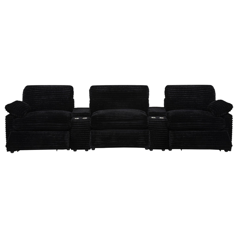 Collins 5-Piece Power Reclining Home Theater Seating Black - 610361PT