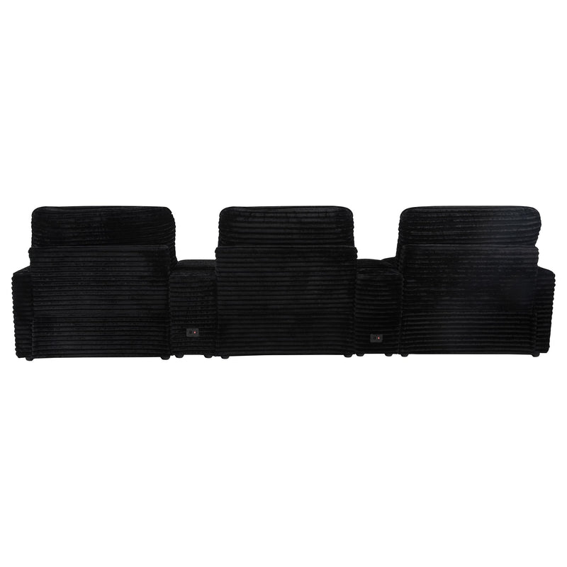 Collins 5-Piece Power Reclining Home Theater Seating Black - 610361PT
