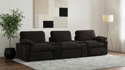 Collins 5-Piece Power Reclining Home Theater Seating Chocolate Brown - 610351PT