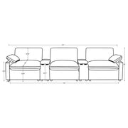 Collins 5-Piece Power Reclining Home Theater Seating Chocolate Brown - 610351PT