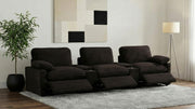 Collins 5-Piece Power Reclining Home Theater Seating Chocolate Brown - 610351PT