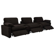 Collins 5-Piece Power Reclining Home Theater Seating Chocolate Brown - 610351PT