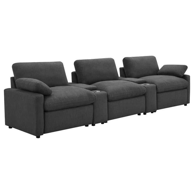 Collins 5-Piece Power Reclining Home Theater Seating Dark Grey - 609531PT