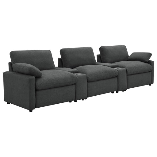 Collins 5-Piece Power Reclining Home Theater Seating Dark Grey - 609531PT