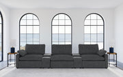 Collins 5-Piece Power Reclining Home Theater Seating Dark Grey - 609531PT