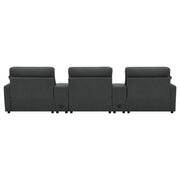 Collins 5-Piece Power Reclining Home Theater Seating Dark Grey - 609531PT