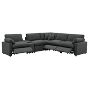 Collins 6-piece Modular Power Reclining Sectional Dark Grey - 609530P-SET