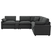 Collins 6-piece Modular Power Reclining Sectional Dark Grey - 609530P-SET