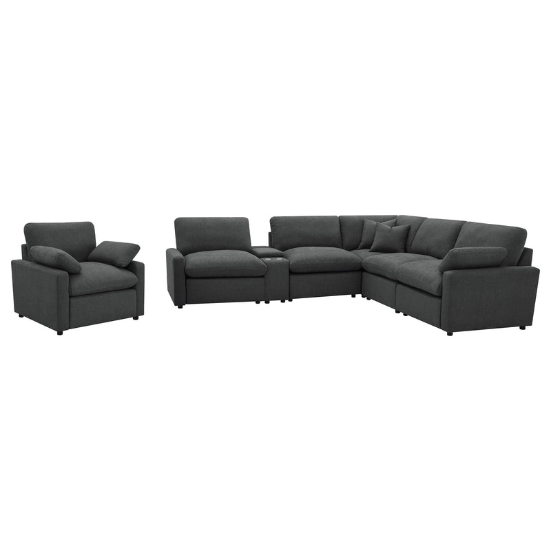 Collins 6-piece Modular Power Reclining Sectional Dark Grey - 609530P-SET
