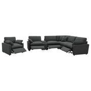 Collins 6-piece Modular Power Reclining Sectional Dark Grey - 609530P-SET