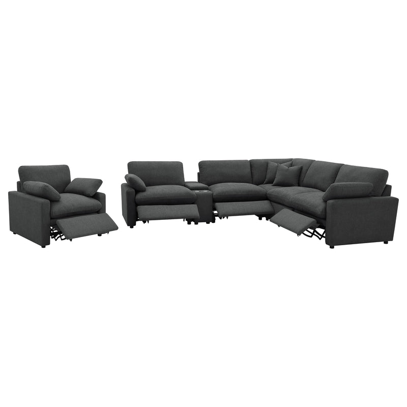 Collins 6-piece Modular Power Reclining Sectional Dark Grey - 609530P-SET