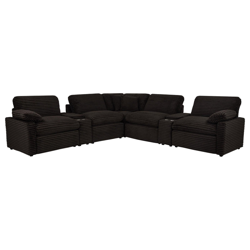 Collins 7-piece Modular Power Reclining Sectional Chocolate Brown - 610350P-SETA