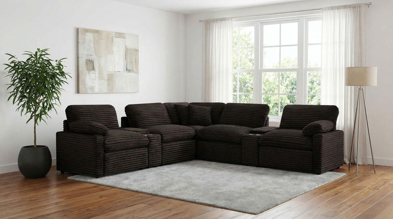 Collins Modular Armless Chair Chocolate Brown - 610350AC