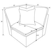 Collins Modular Corner Chair Chocolate Brown - 610350CRN