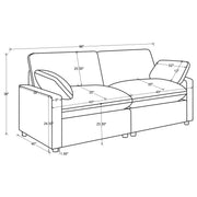 Collins Modular Power Loveseat Black - 610362P