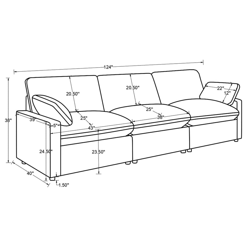 Collins Modular Power Sofa Dark Grey - 609531P