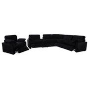 Collins Upholstered Power Recliner Chair Black - 610363P