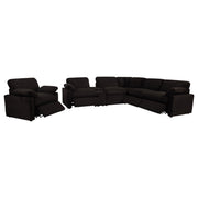 Collins Upholstered Power Recliner Chair Chocolate Brown - 610353P