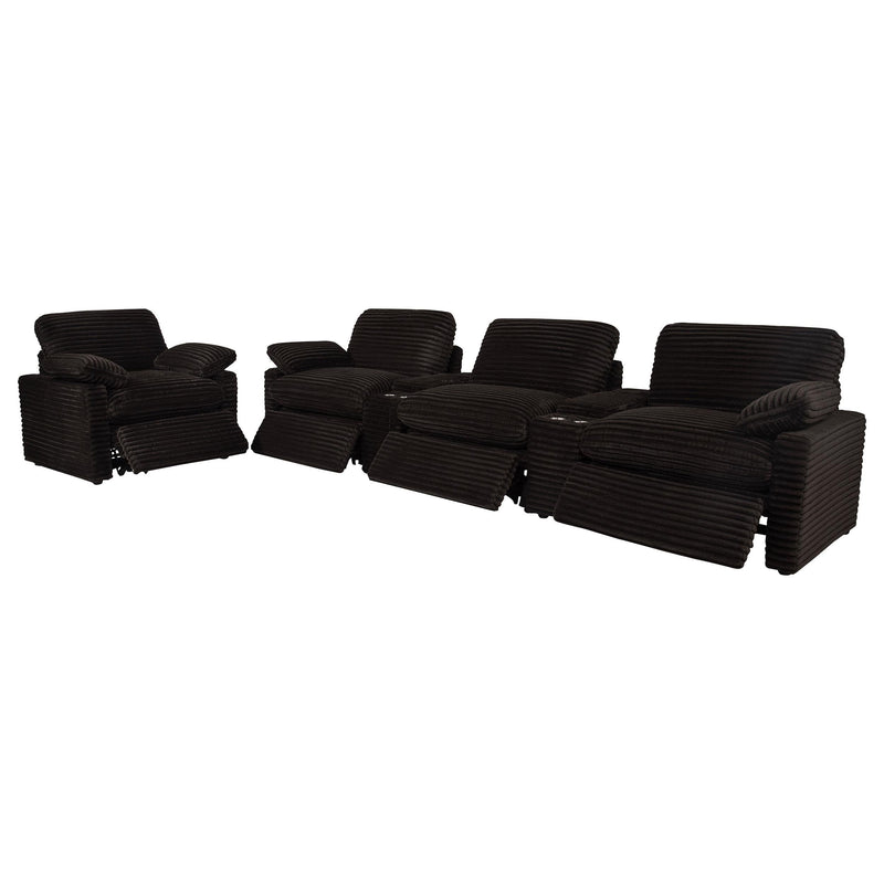 Collins Upholstered Power Recliner Chair Chocolate Brown - 610353P