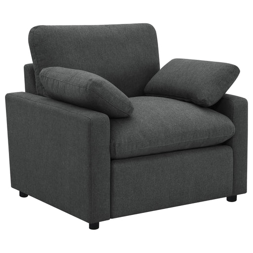 Collins Upholstered Power Recliner Chair Dark Grey - 609533P