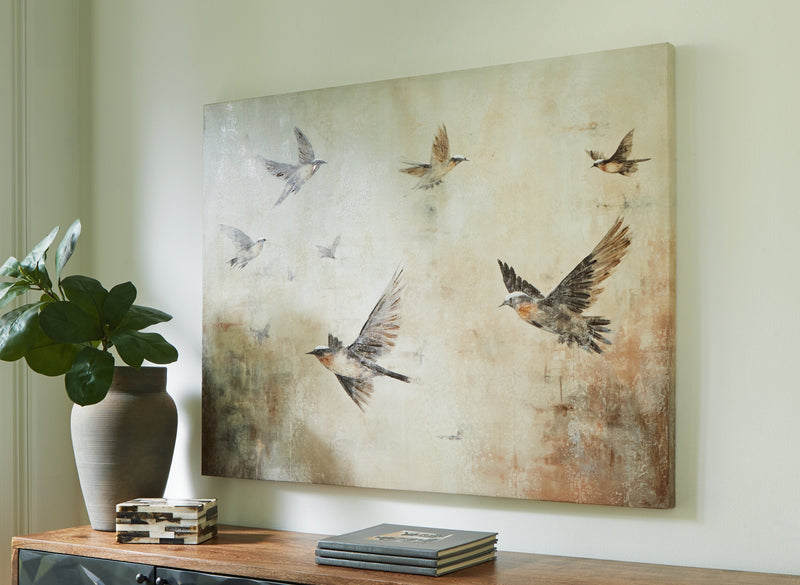 Collmund Gray/Brown Wall Art - A8000413