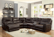 Columbus Brown Reclining LAF Chaise Sectional - Lara FurnitureSectional