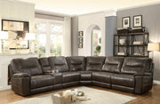 Columbus Brown Reclining Sectional - Lara FurnitureSectional