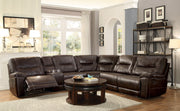Columbus Brown Reclining Sectional - Lara FurnitureSectional