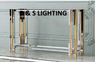CON2011 Console Table - Stainless Steel + Glass - 210000008021
