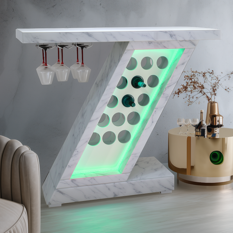 CONBAR101 48X16X44 INCH CONSOLE /BAR  WITH BLUETOOTH SPEAKERS AND LED COLOR CHANGING - 210000007882