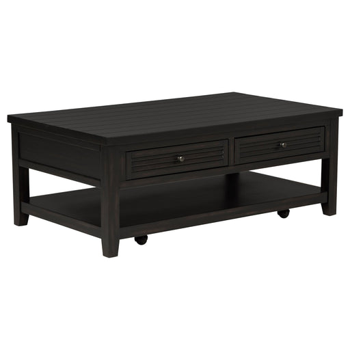 Concord 2-drawer Rectangular Coffee Table Distressed Java - 710578