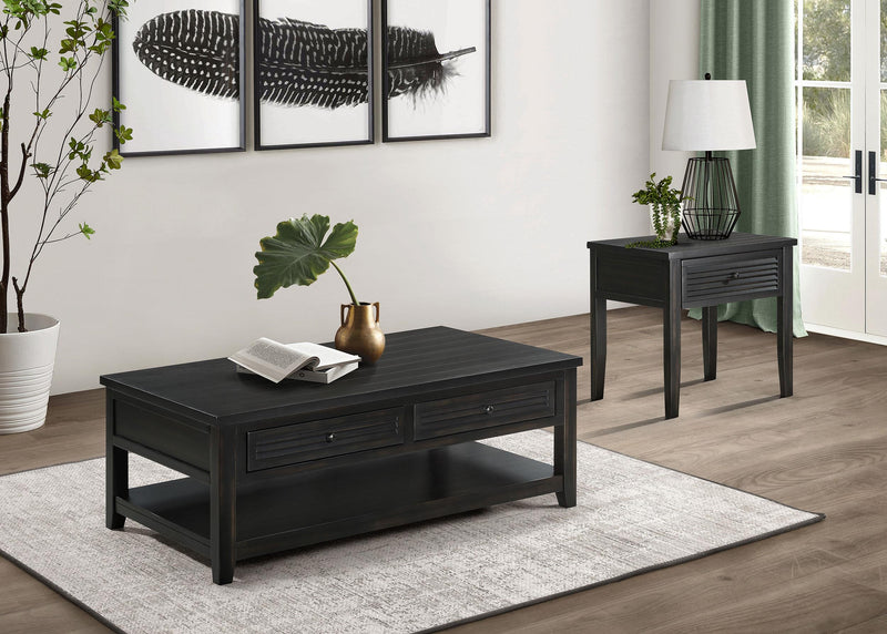 Concord 2-piece Coffee and End Table Set Distressed Java - 710578-S2