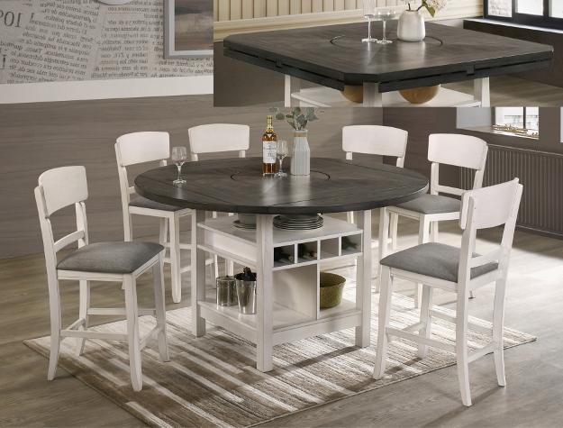 Conner Chalk/Gray Counter Height Chair, Set of 2 - Lara FurnitureChair
