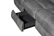 Conrad 3-piece Upholstered Padded Arm Motion Sofa Set Grey - 650354-S3