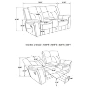 Conrad Gray Reclining Living Room Set