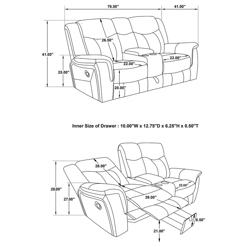 Conrad Gray Reclining Living Room Set
