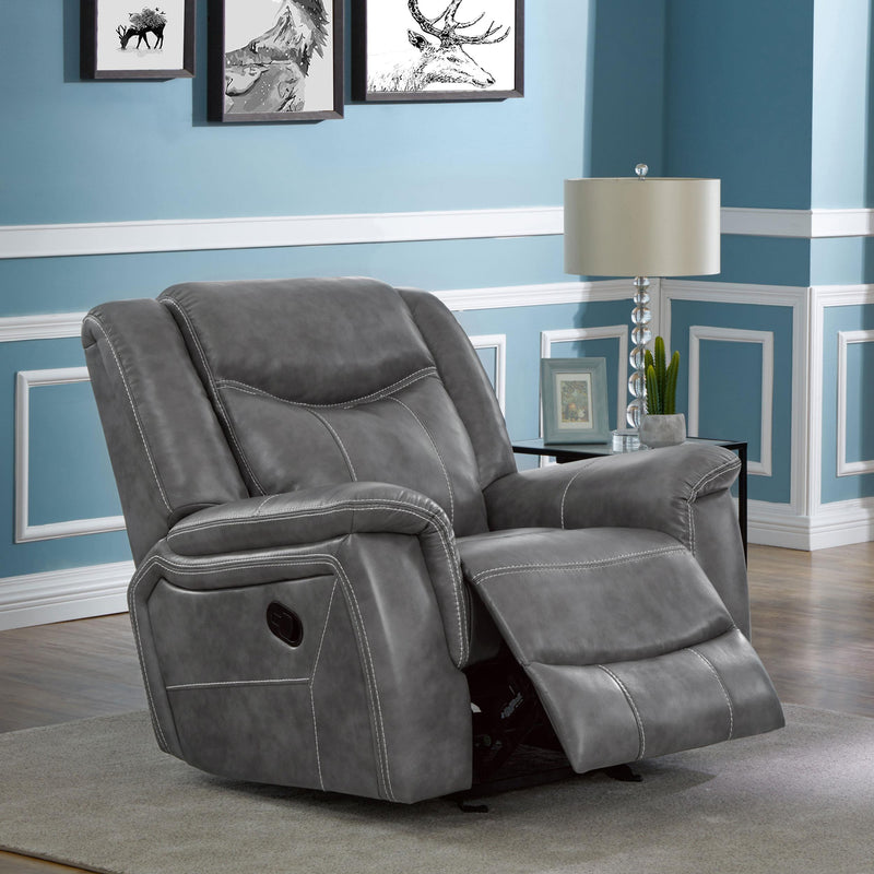Conrad Gray Reclining Living Room Set