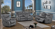 Conrad Upholstered Padded Arm Glider Recliner Grey - 650356