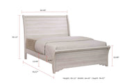 Coralee Chalk/Gray Queen Sleigh Bed - Lara FurnitureQueen Bed