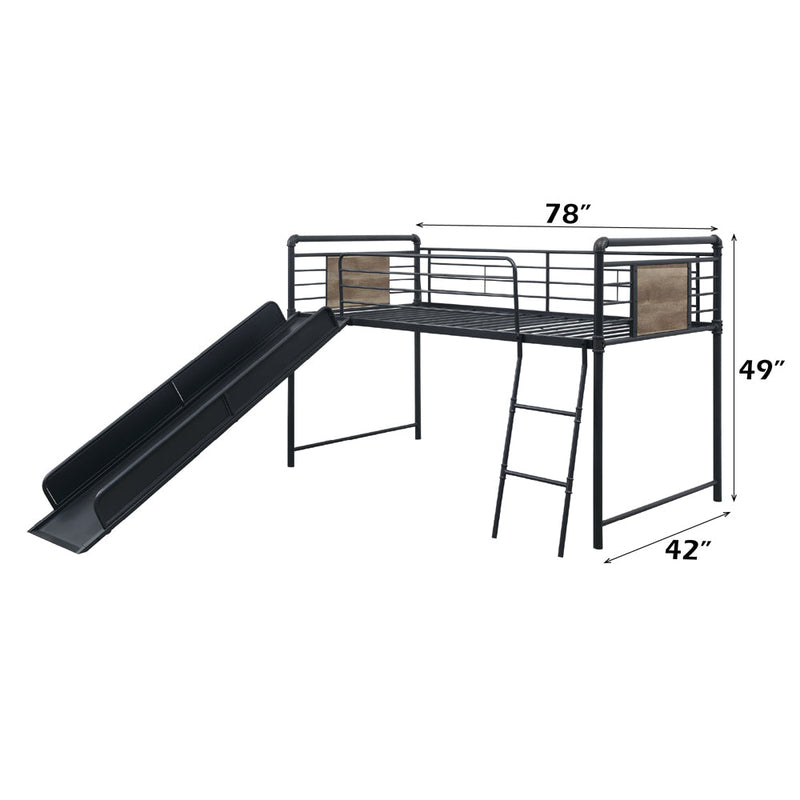 Cordelia Twin Loft Bed W/Slide - 38315