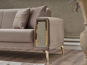 Cordoba Convertible Sofa in Light Brown - 200-SER-COR-ANKA901-3