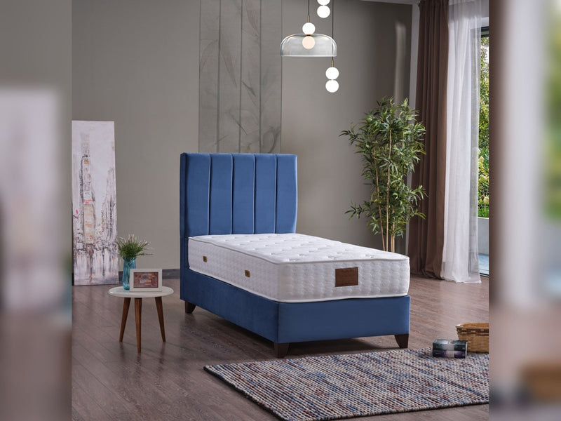 Cordoba Storage Bed With Headboard - Full in Light Blue - 110-COR-L47-140-SBWHB