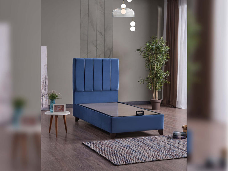 Cordoba Storage Bed With Headboard - Full in Light Blue - 110-COR-L47-140-SBWHB