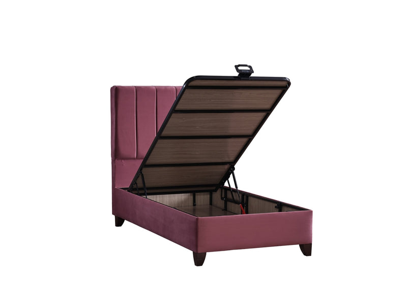 Cordoba Storage Bed With Headboard - Full in Light Blue - 110-COR-L47-140-SBWHB