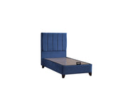 Cordoba Storage Bed With Headboard - Twin in Light Blue - 110-COR-L47-100-SBWHB