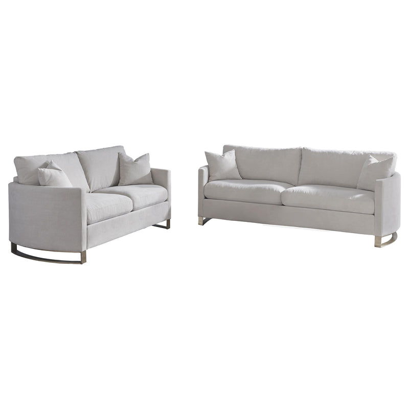 Corliss 2-piece Upholstered Arched Arm Sofa Set Beige - 508821-S2