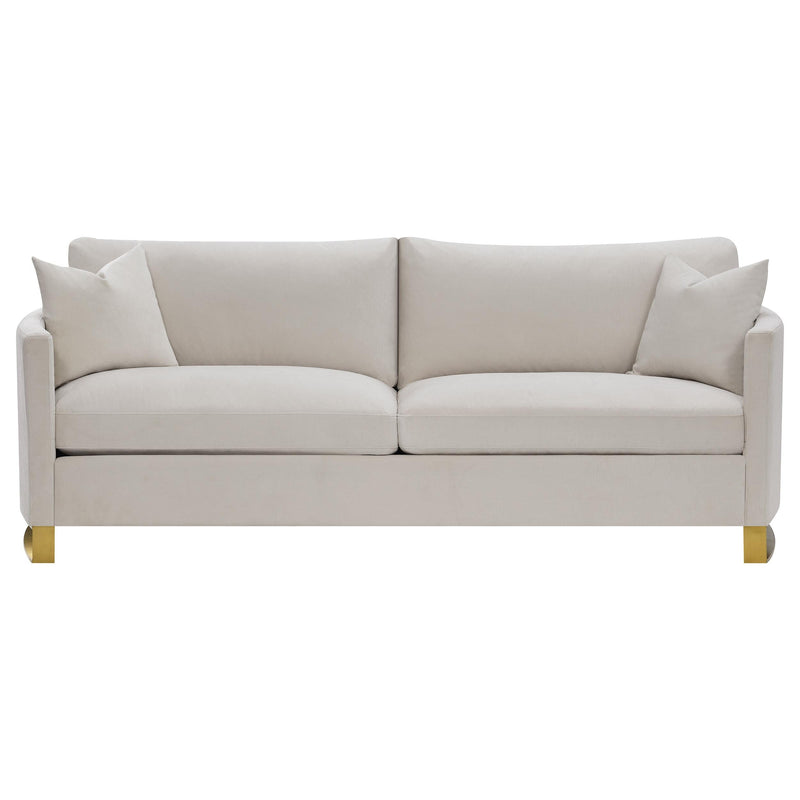 Corliss 2-piece Upholstered Arched Arm Sofa Set Beige - 508821-S2