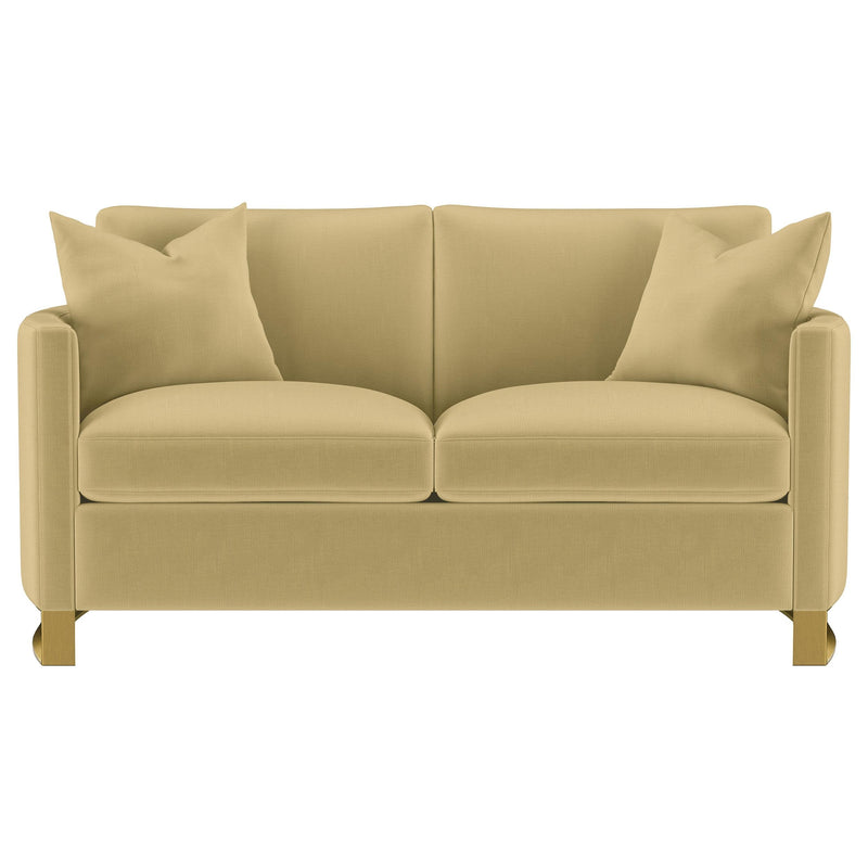 Corliss 2-piece Velvet Upholstered Sofa Set Camel - 508824-S2