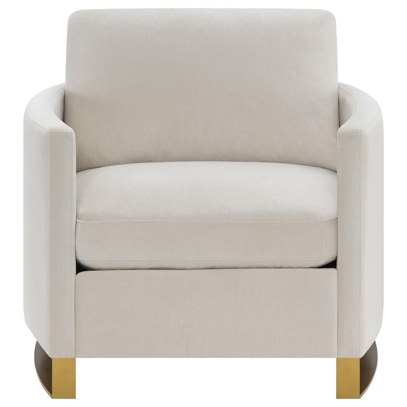 Corliss 3-piece Upholstered Arched Arm Sofa Set Beige - 508821-S3