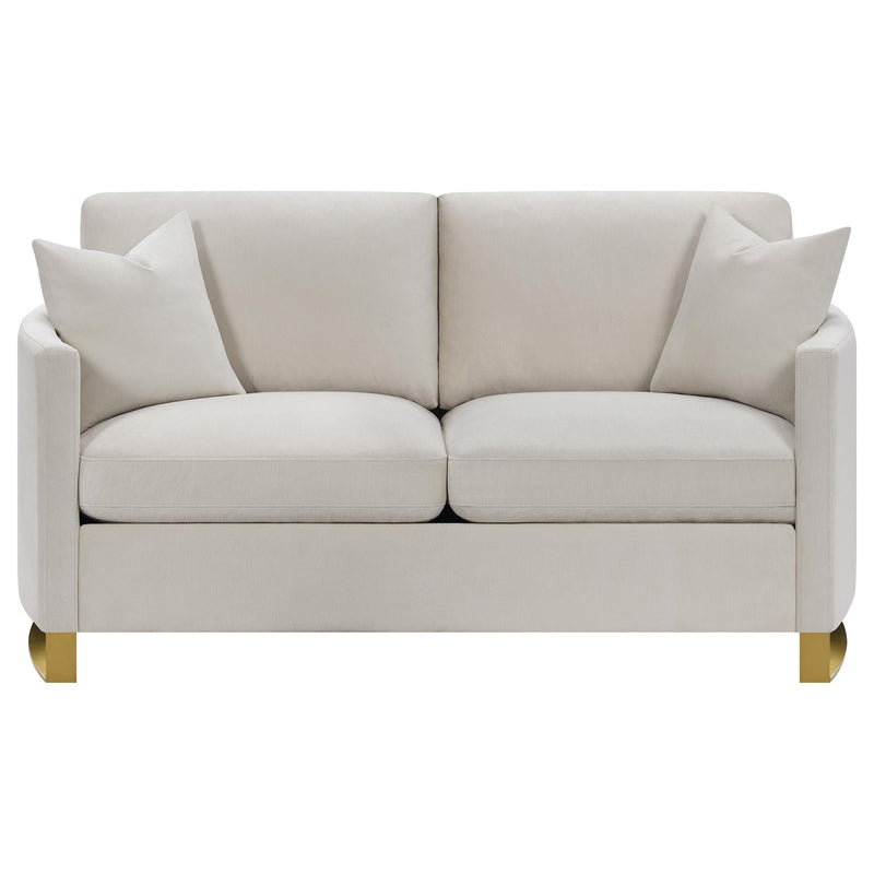 Corliss 3-piece Upholstered Arched Arm Sofa Set Beige - 508821-S3